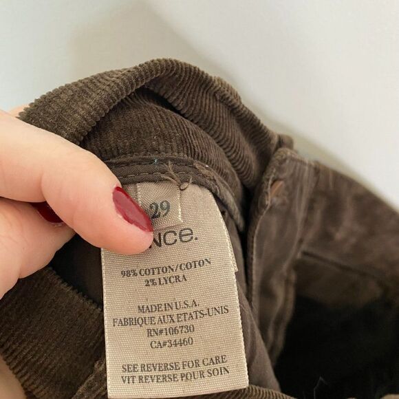 Vince Dark Brown Skinny Leg Corduroy Pants - Picture 6 of 7